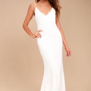 Lulu's "Infinite Glory White Maxi Dress"